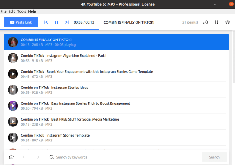 4K YouTube to MP3 4.12.1.5530 download the last version for mac